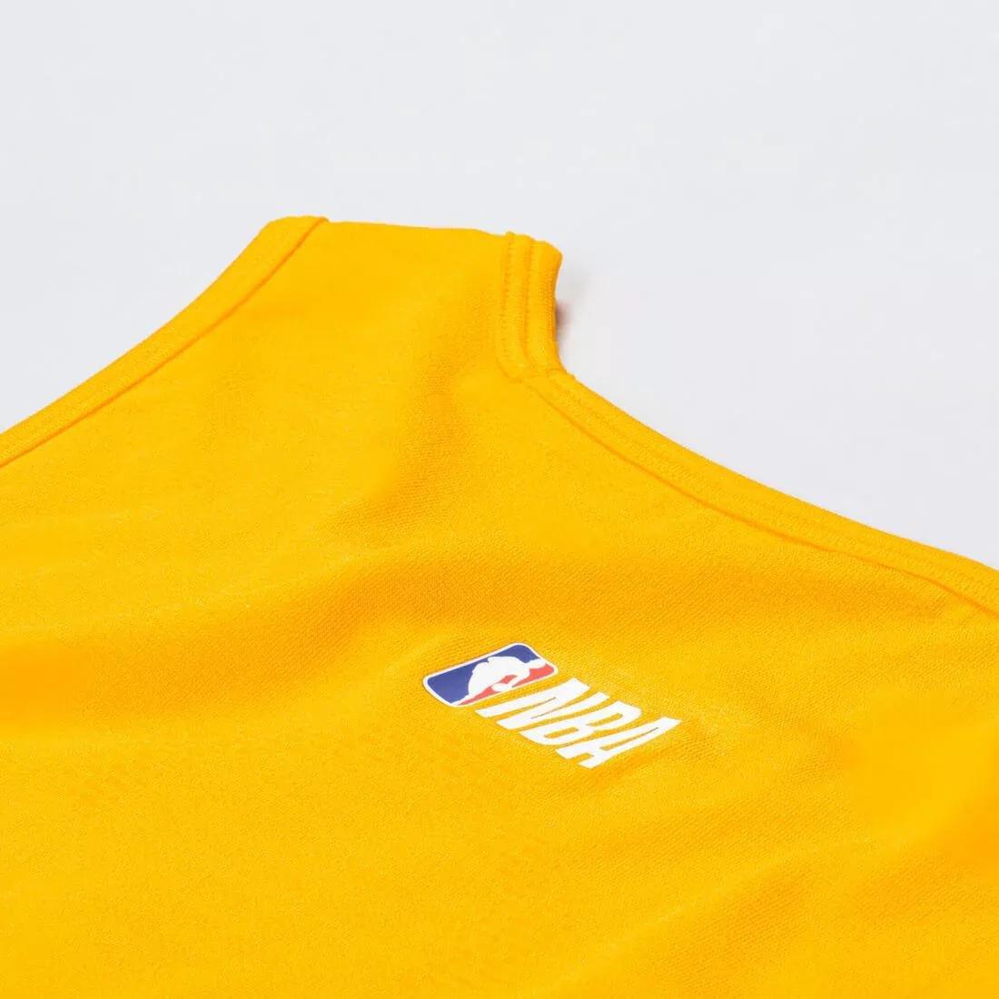 Mens Slim FitBasketball Base Layer Jersey Ut500, Sunflower, No Color, large image number 10