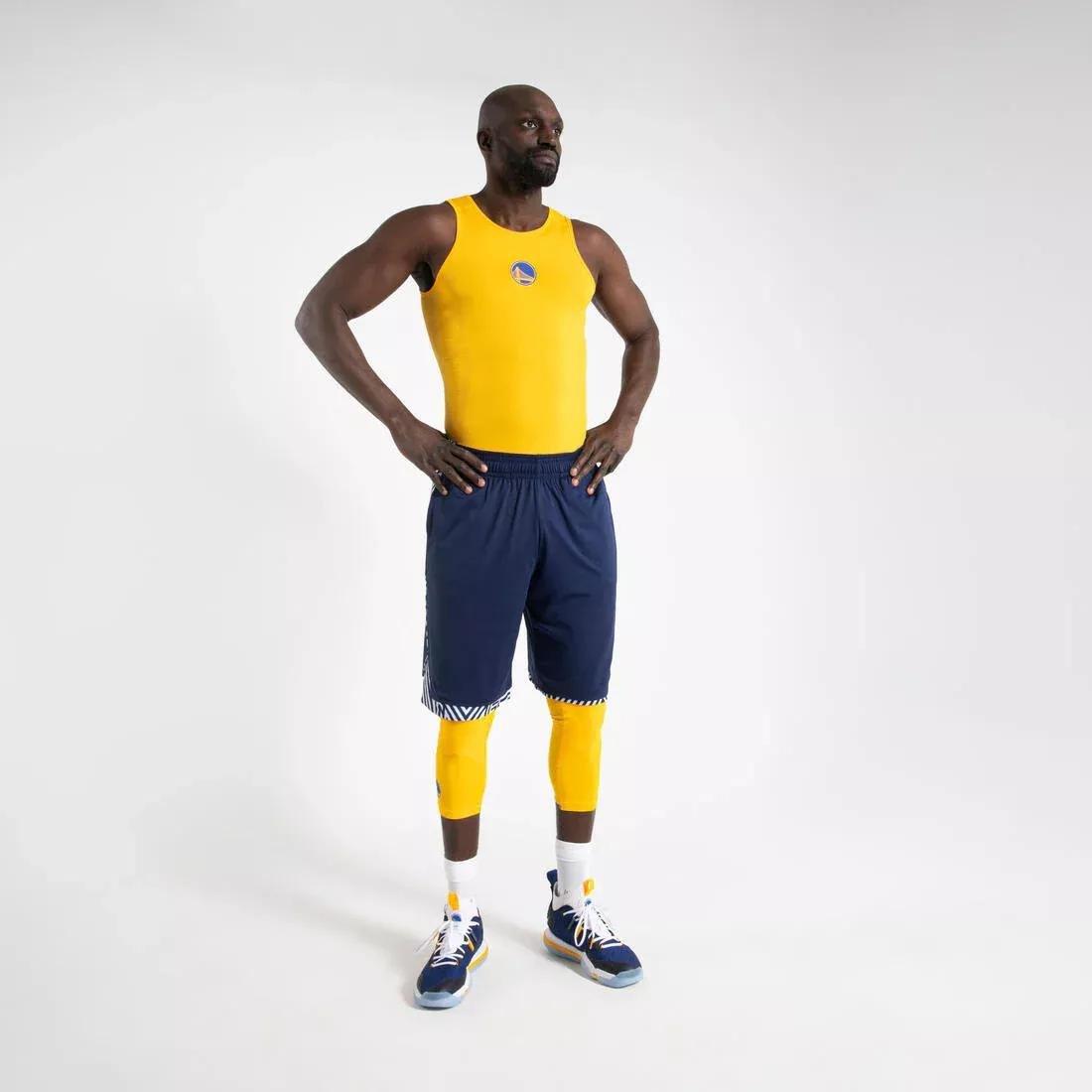 Mens Slim FitBasketball Base Layer Jersey Ut500, Sunflower, No Color, large image number 14