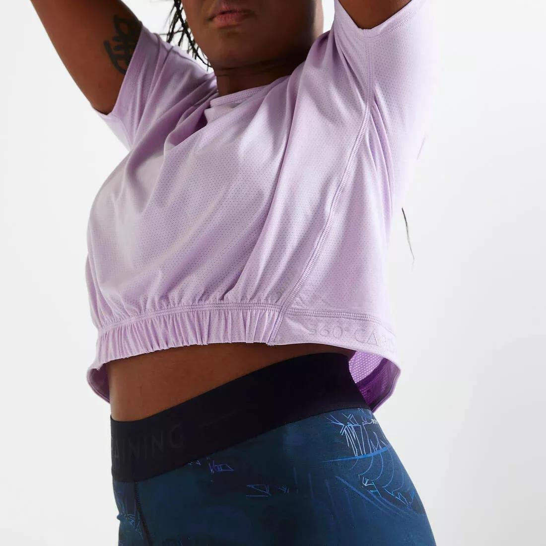 Loose Fitness Crop T-Shirt, Grey, No Color, large image number 6