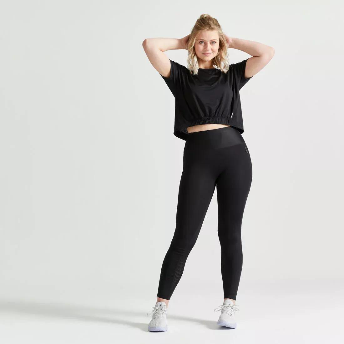 Loose Fitness Crop T-Shirt, Grey, , large image number 7