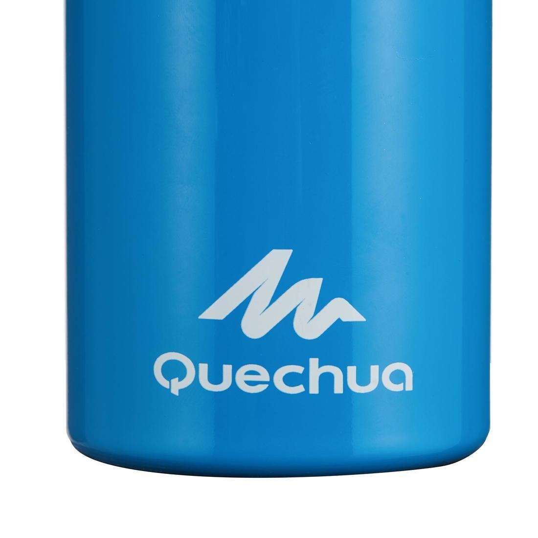 TEAL BLUE 0.6L kids' alum. water flask 500 with instant cap, pipette & straw for hiking, No Color, large image number 14
