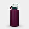 QUECHUA - Aluminium Hiking Water Bottle 900 Instant Cap With Straw 0.6 Litre, Purple