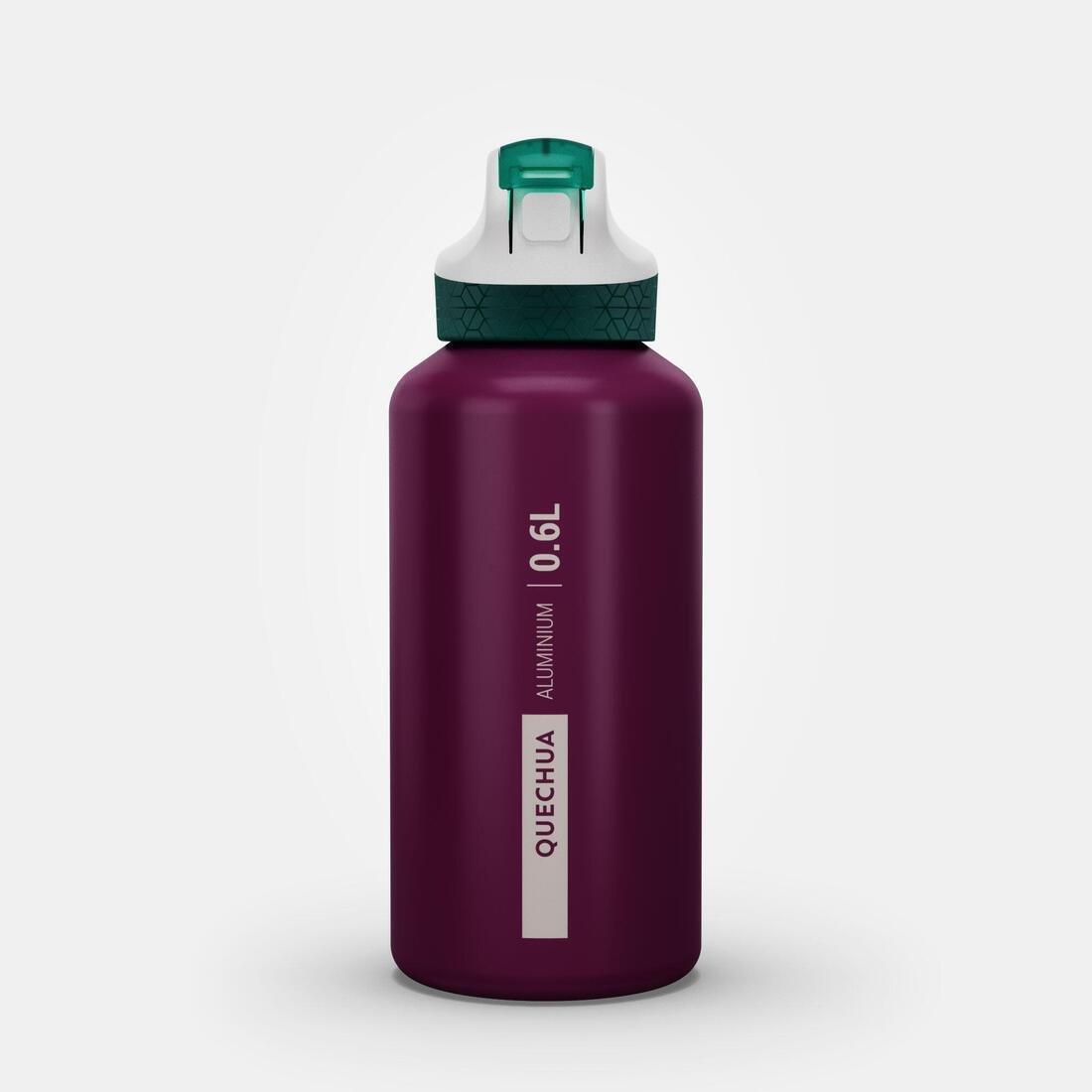 GRAPE PURPLE 0.6L kids' alum. water flask 500 with instant cap, pipette & straw for hiking, No Color, large image number 7