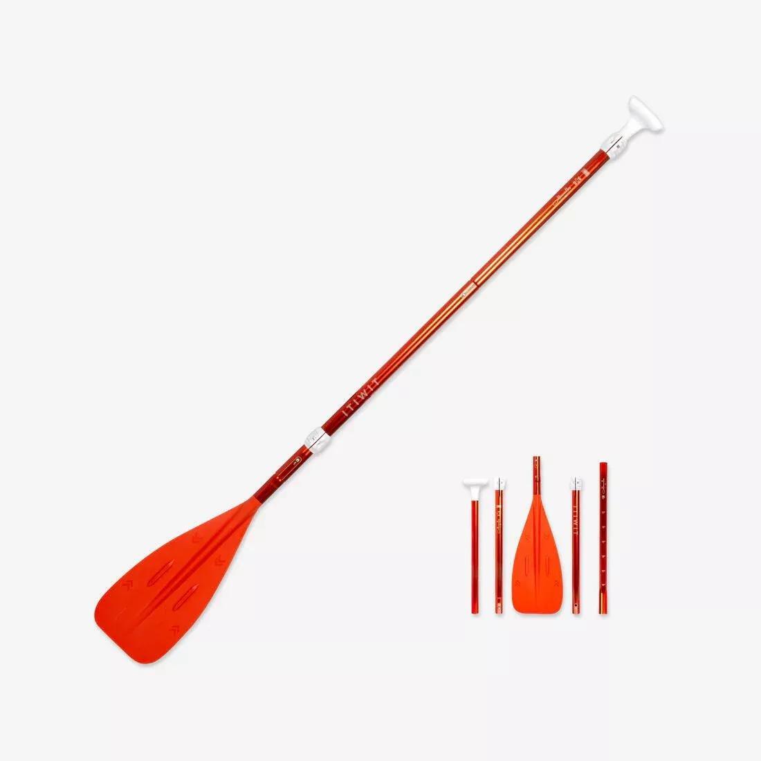 Compact 100 5-Part Sup Paddle - 160-220cm, Orange, No Color, large image number 0