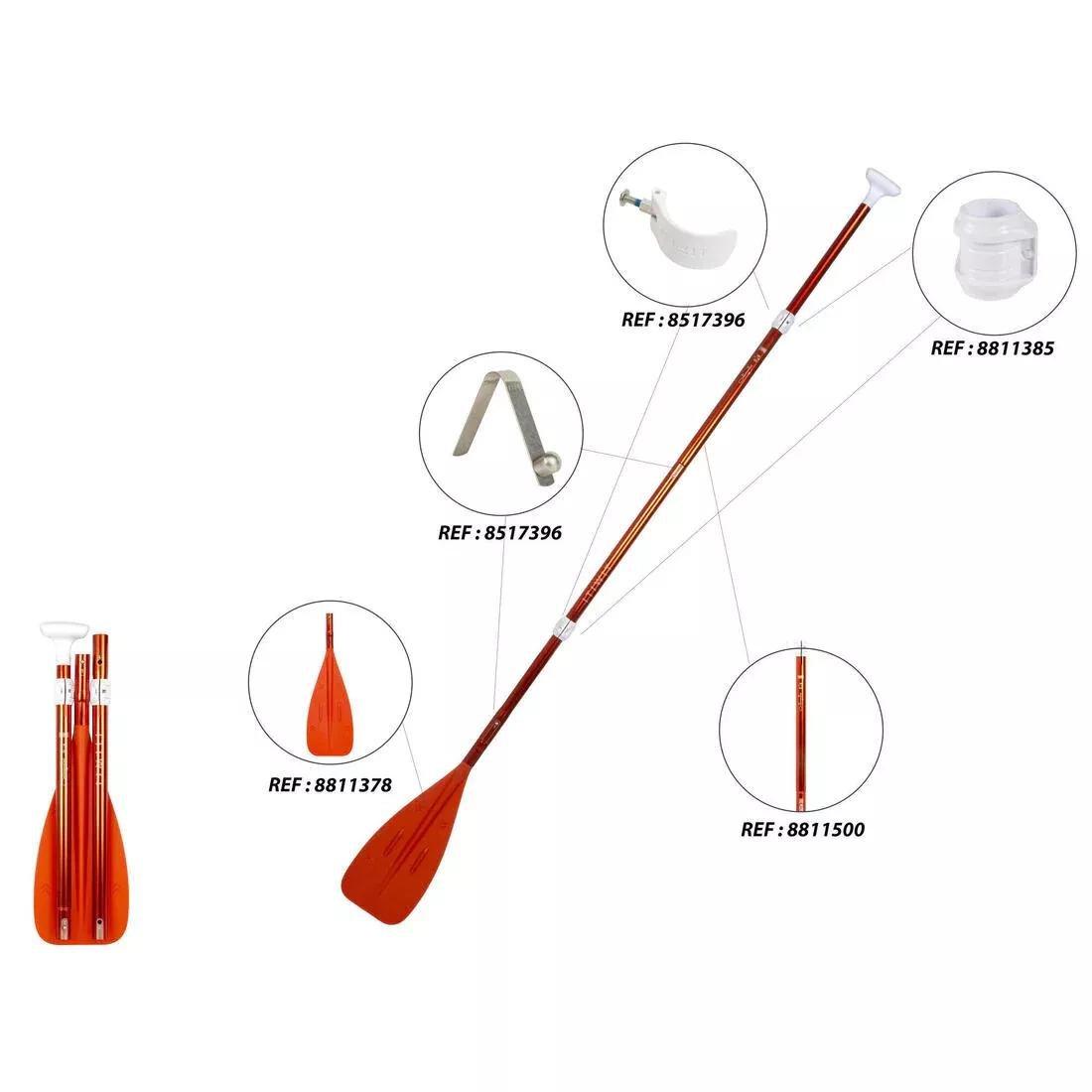 Compact 100 5-Part Sup Paddle - 160-220cm, Orange, No Color, large image number 4