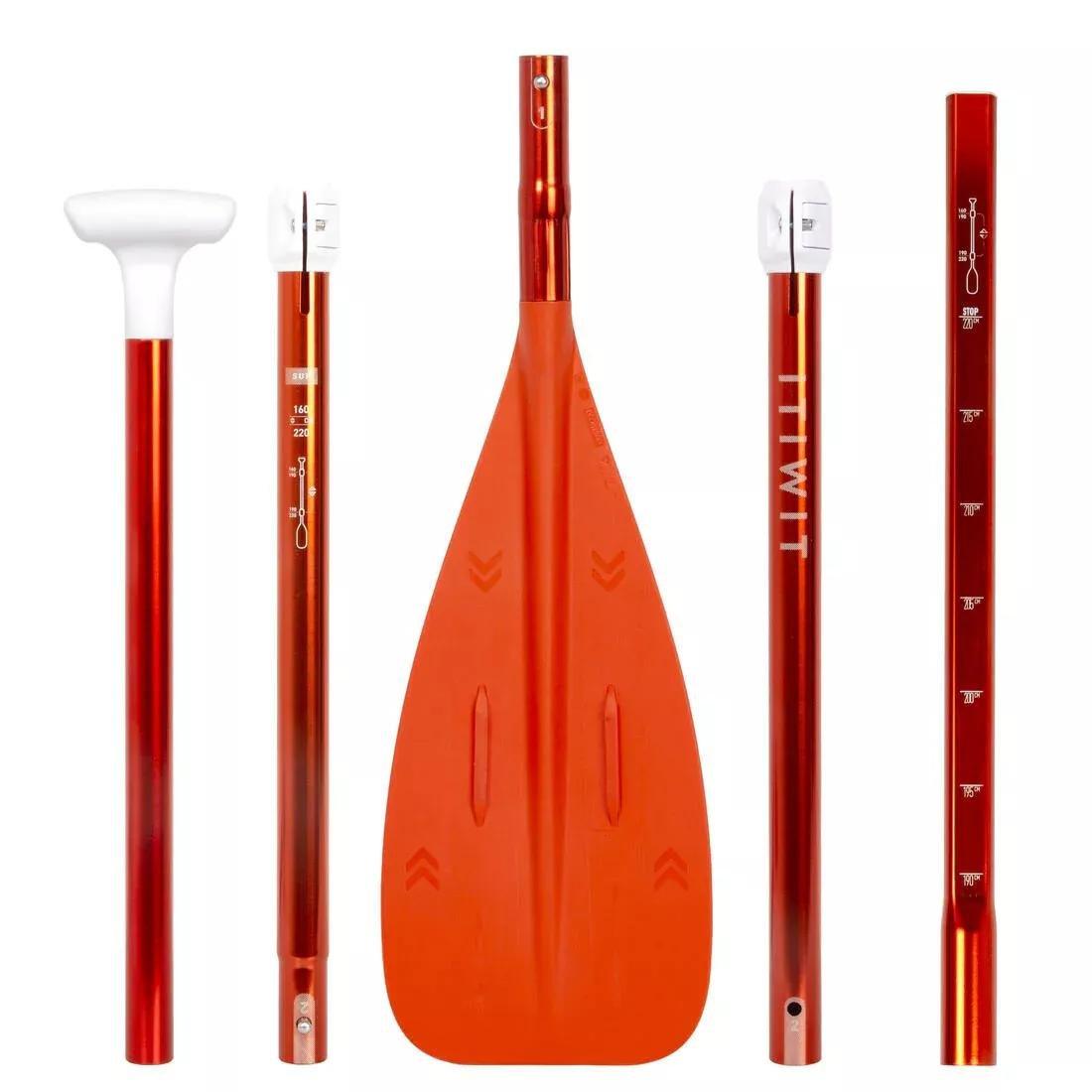 Compact 100 5-Part Sup Paddle - 160-220cm, Orange, No Color, large image number 5