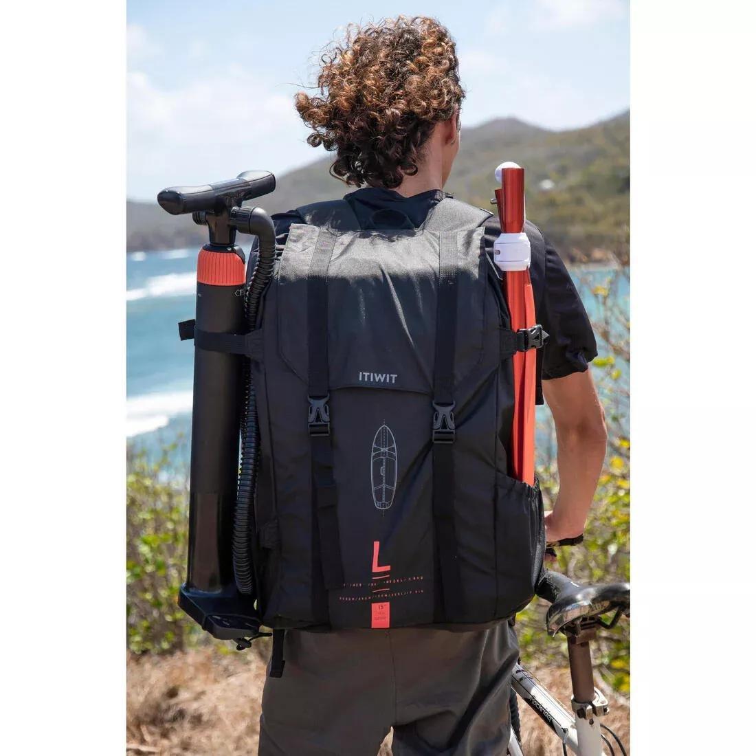 Compact 100 5-Part Sup Paddle - 160-220cm, Orange, No Color, large image number 14