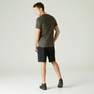 NYAMBA - Slim-Fit Stretch Cotton Fitness T-Shirt, Khaki Grey