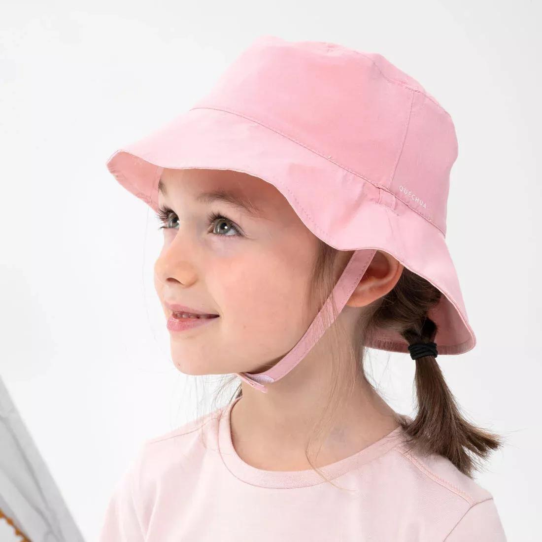 OLD PINK Kids' Anti-UV Hat MH100, , large image number 1