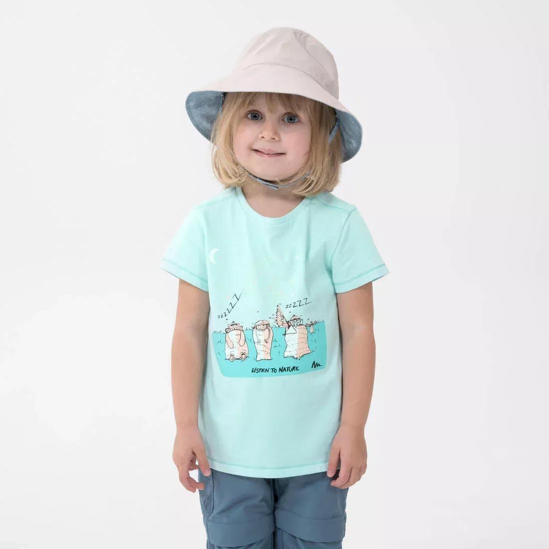OLD PINK Kids' Anti-UV Hat MH100, , large image number 6