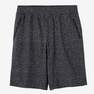 NYAMBA - Long Slim-Fit Stretch Cotton Fitness Shorts with Zip Pockets, Carbon Grey