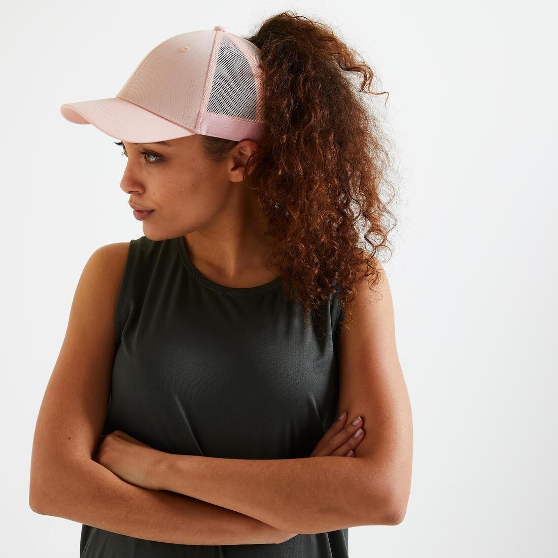 Cardio Fitness Training Cap 500, Desert Rose, No Color, large image number 2