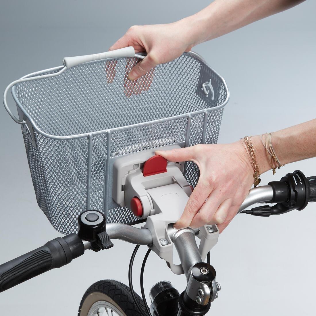Kids Metal Bike Basket, Grey, No Color, large image number 4