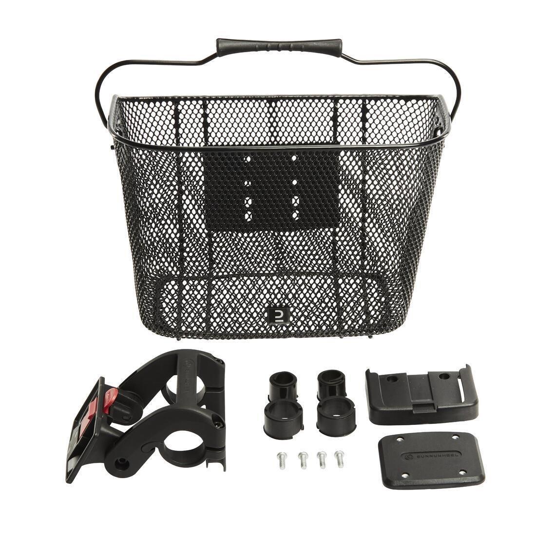 Kids Metal Bike Basket, Grey, No Color, large image number 8