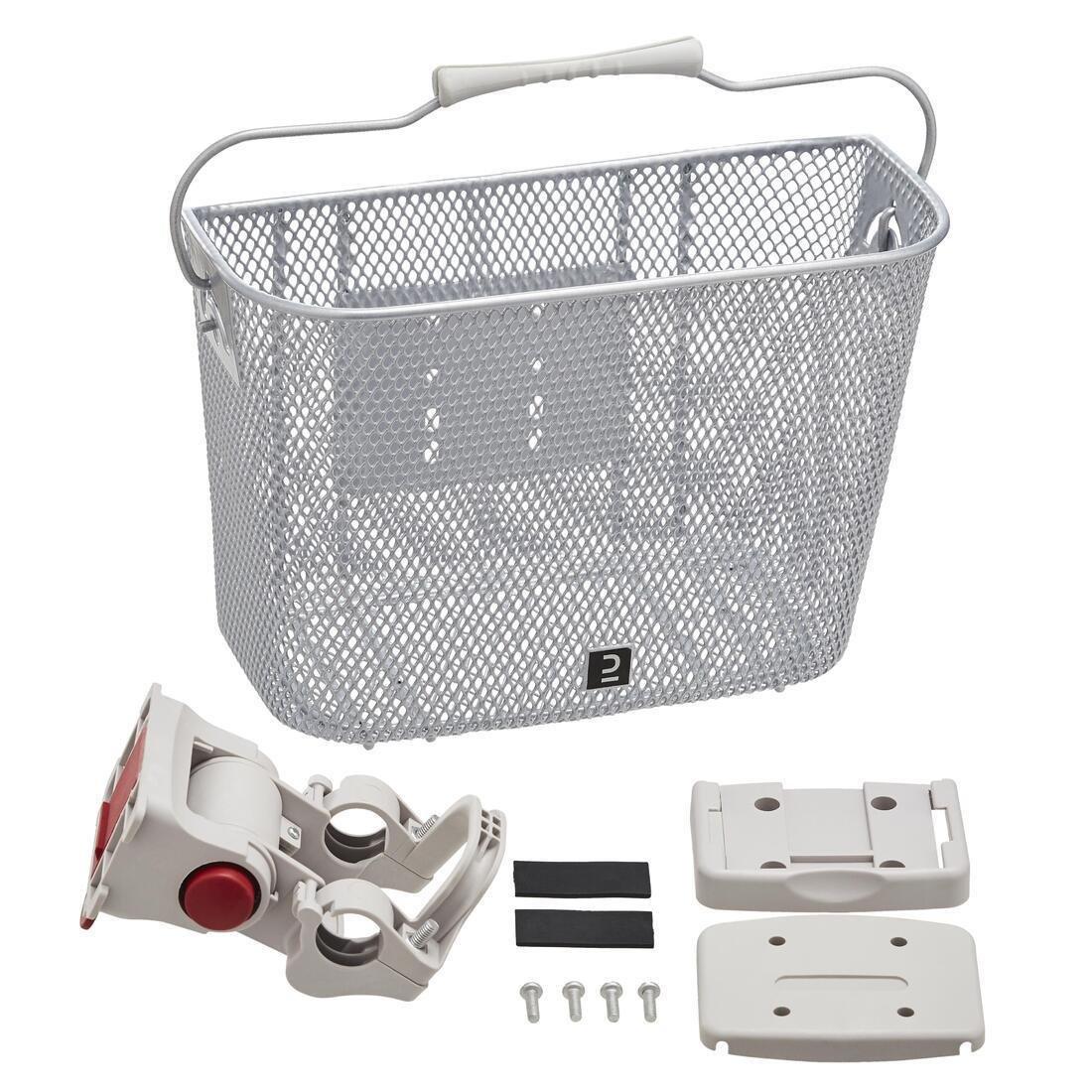 Kids Metal Bike Basket, Grey, No Color, large image number 9