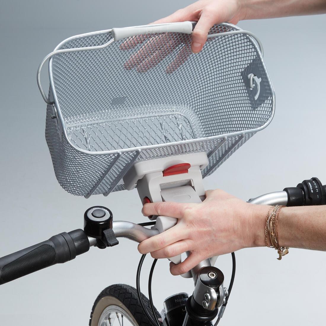 Kids Metal Bike Basket, Grey, No Color, large image number 14