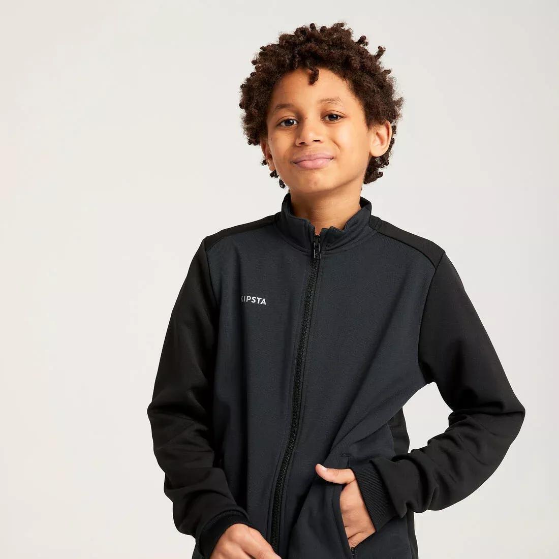 BLACK Kids' Football Training Jacket Essential - Black &, , large image number 2