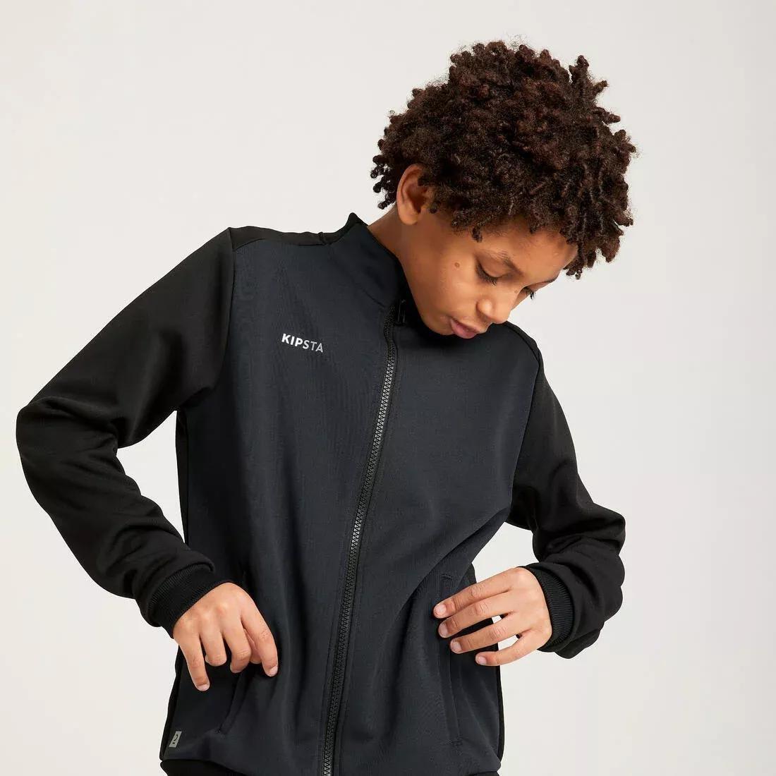 BLACK Kids' Football Training Jacket Essential - Black &, , large image number 4