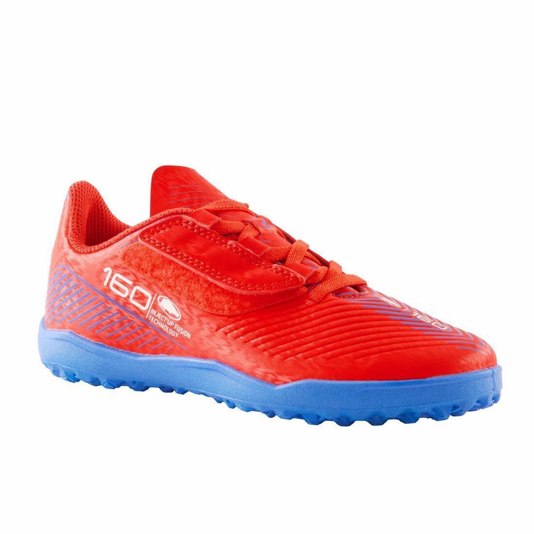 Kids Unisex Rip-Tab Football Boots - 160 Easy Turf, Red, No Color, large image number 0