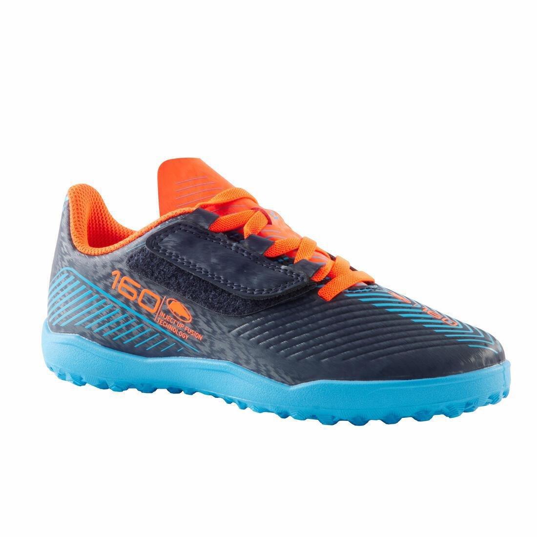 Kids Unisex Rip-Tab Football Boots - 160 Easy Turf, Red, No Color, large image number 3