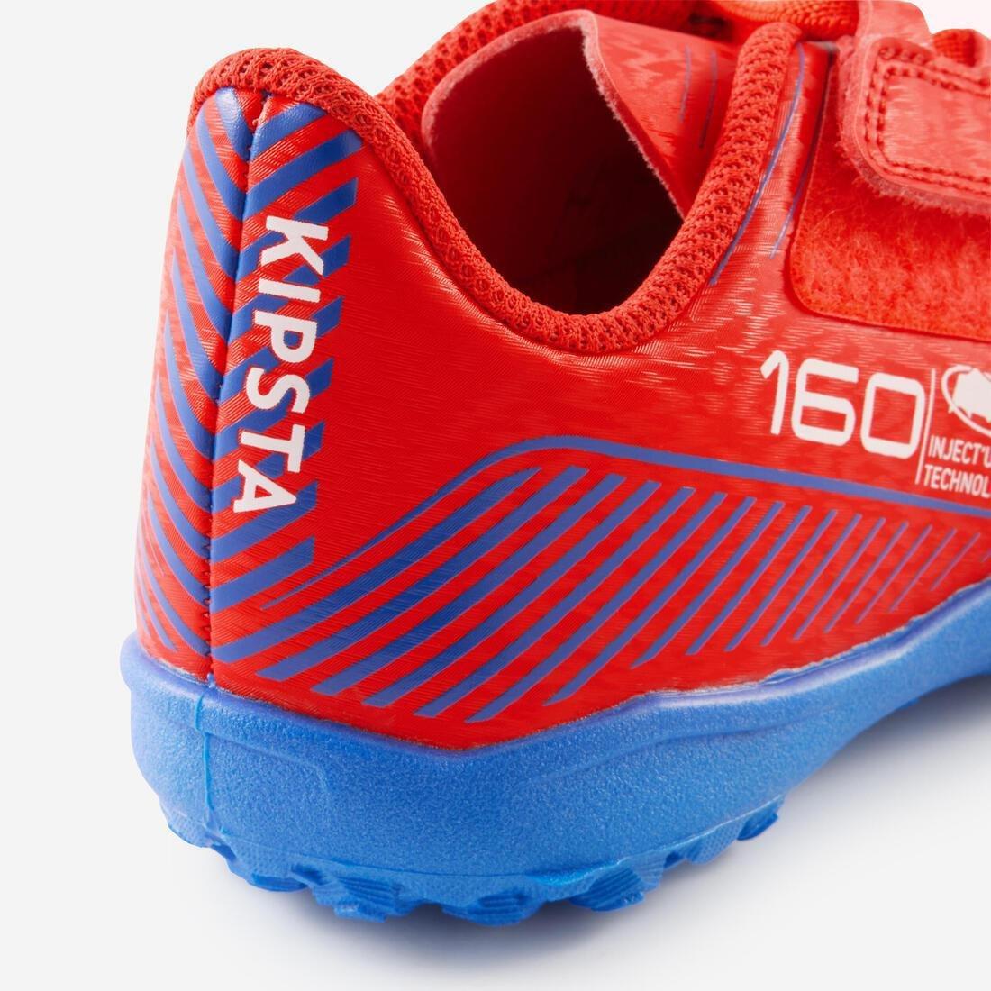 Kids Unisex Rip-Tab Football Boots - 160 Easy Turf, Red, No Color, large image number 11
