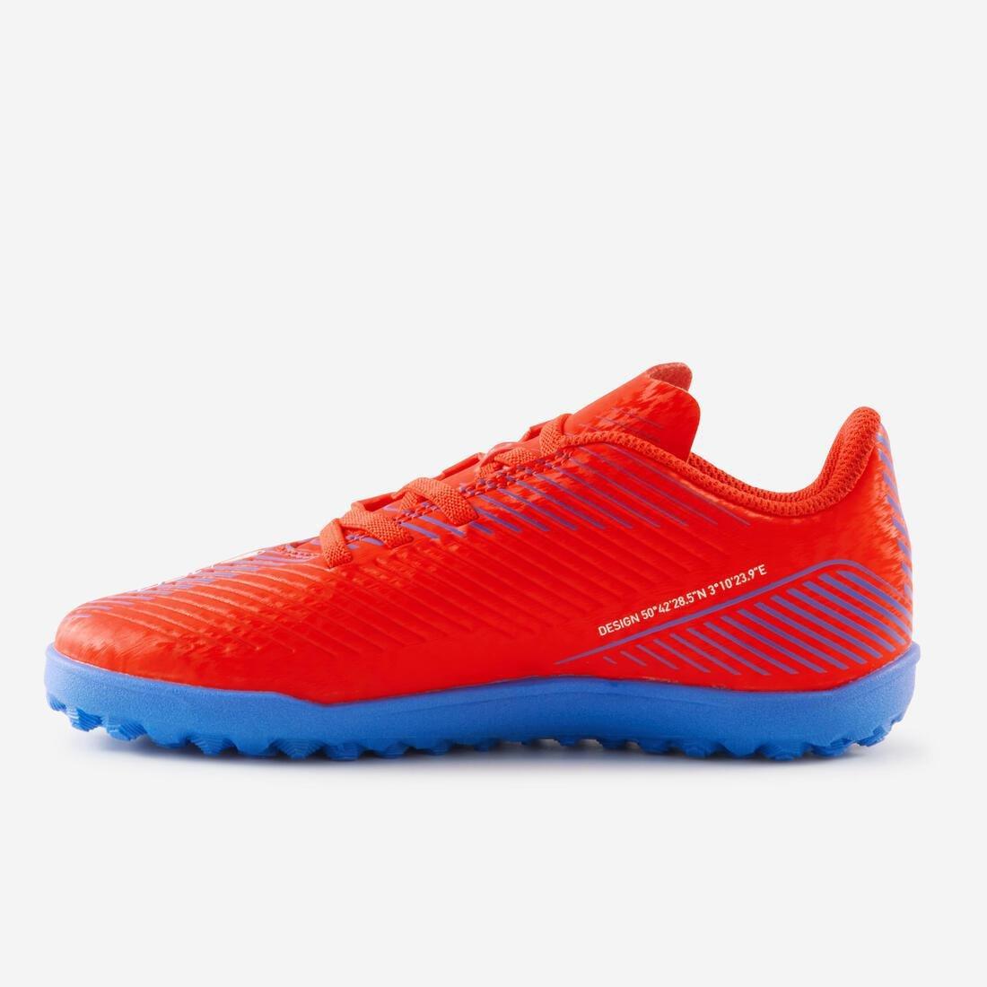 Kids Unisex Rip-Tab Football Boots - 160 Easy Turf, Red, No Color, large image number 12