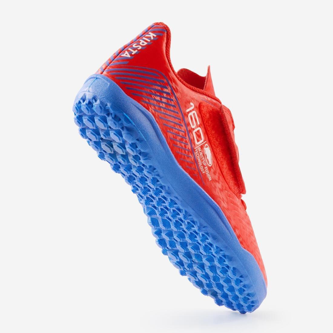 Kids Unisex Rip-Tab Football Boots - 160 Easy Turf, Red, No Color, large image number 14