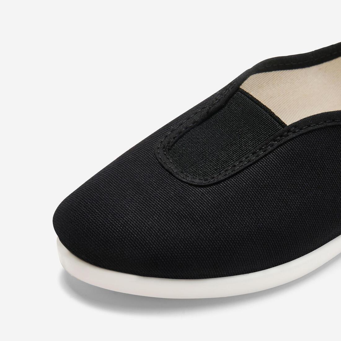 Kids Unisex Gymnastics Fabric Shoes, Black, 5401_000, large image number 3