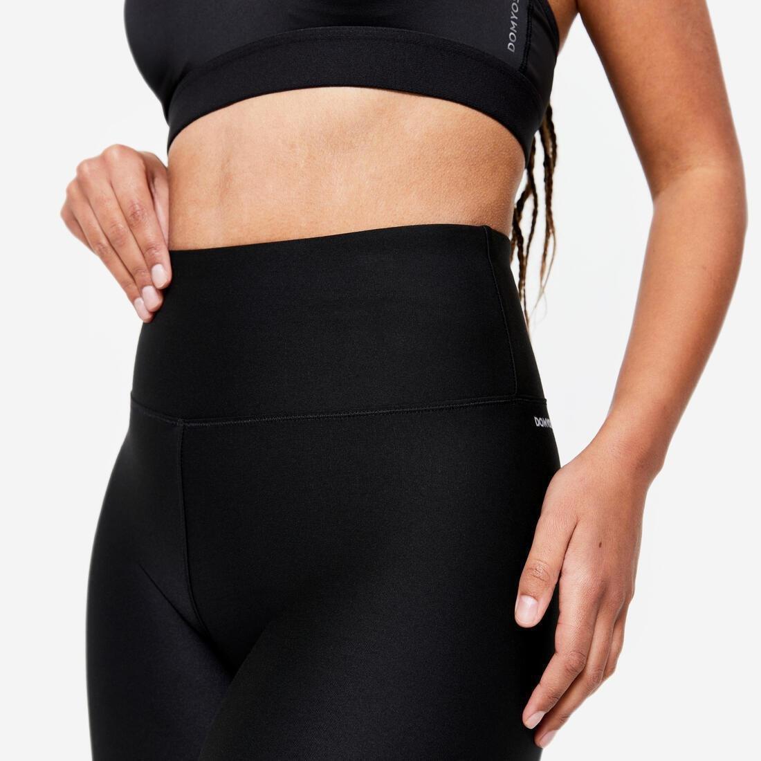 Women High-Waisted Cardio Fitness Leggings, Black, , large image number 3