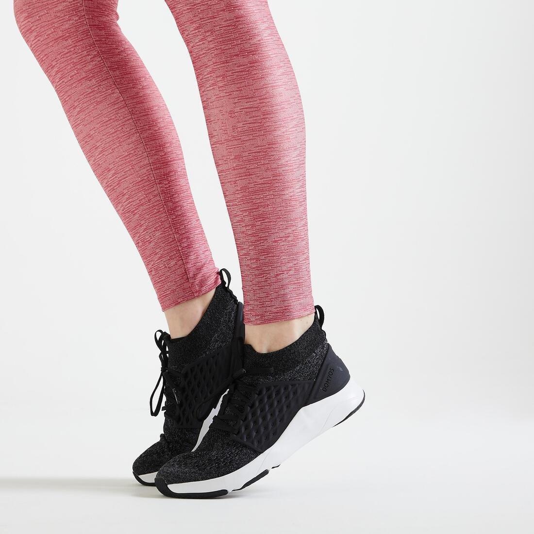 Women High-Waisted Cardio Fitness Leggings, Black, , large image number 9