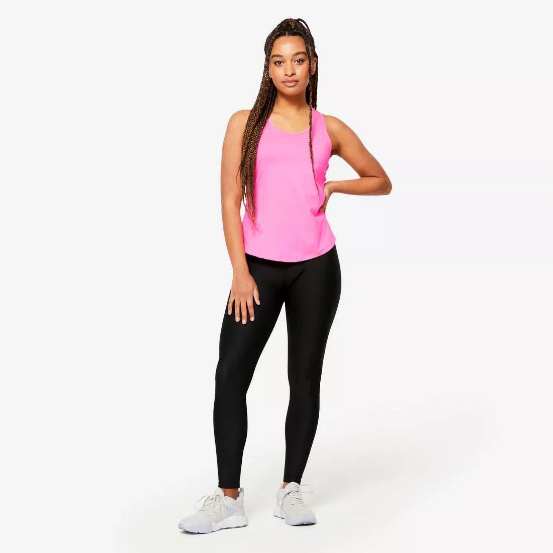 Women High-Waisted Cardio Fitness Leggings, Pink, No Color, large image number 7