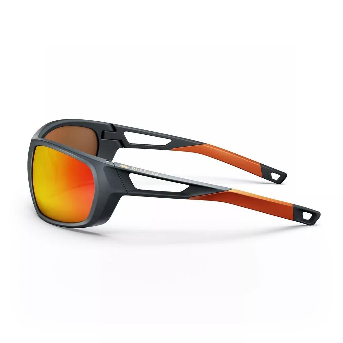 CARBON GREY Adults Hiking Sunglasses - MH580 - Polarising Category 4, No Color, large image number 13