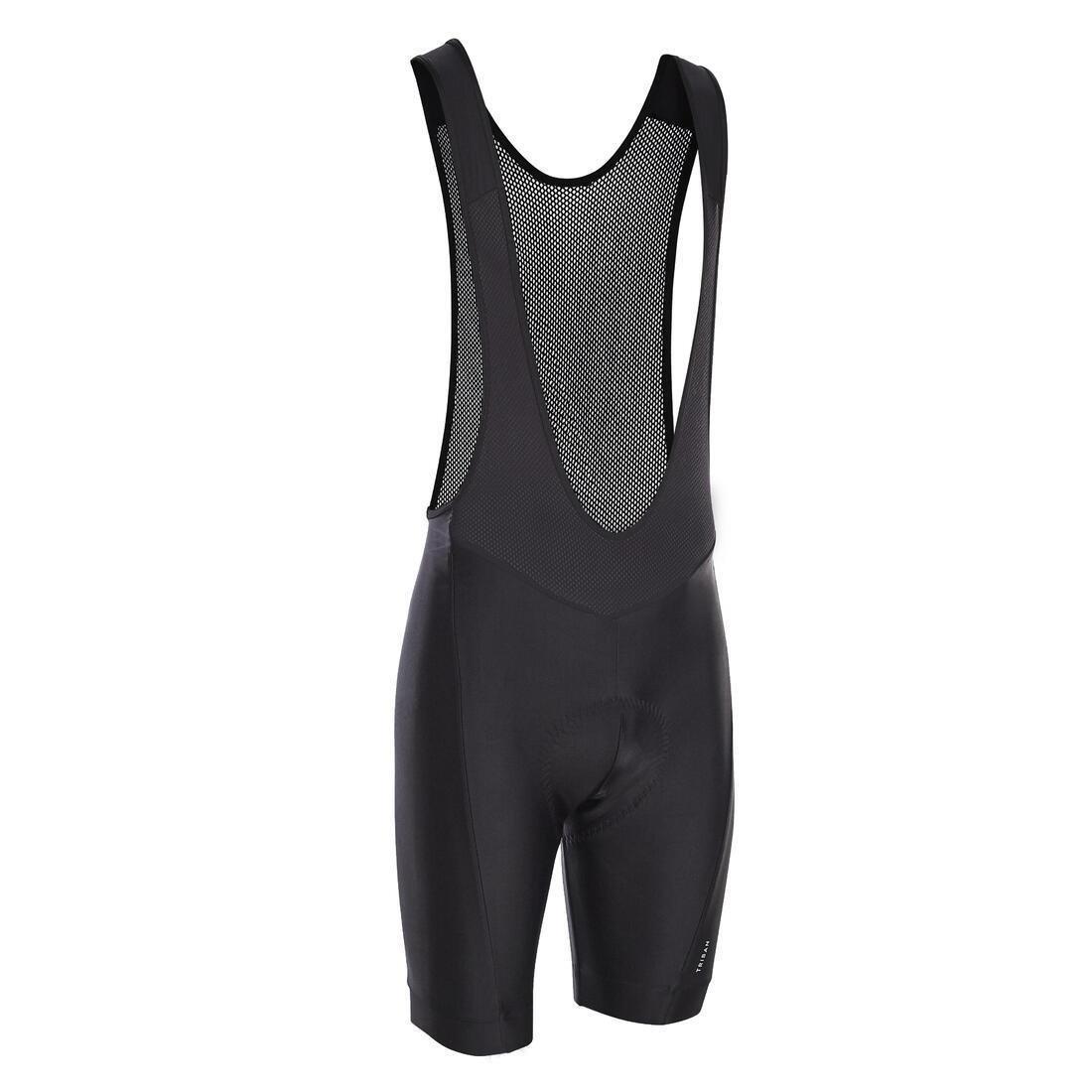 TRIBAN - Men Cycling Bib Shorts Rc100, Black