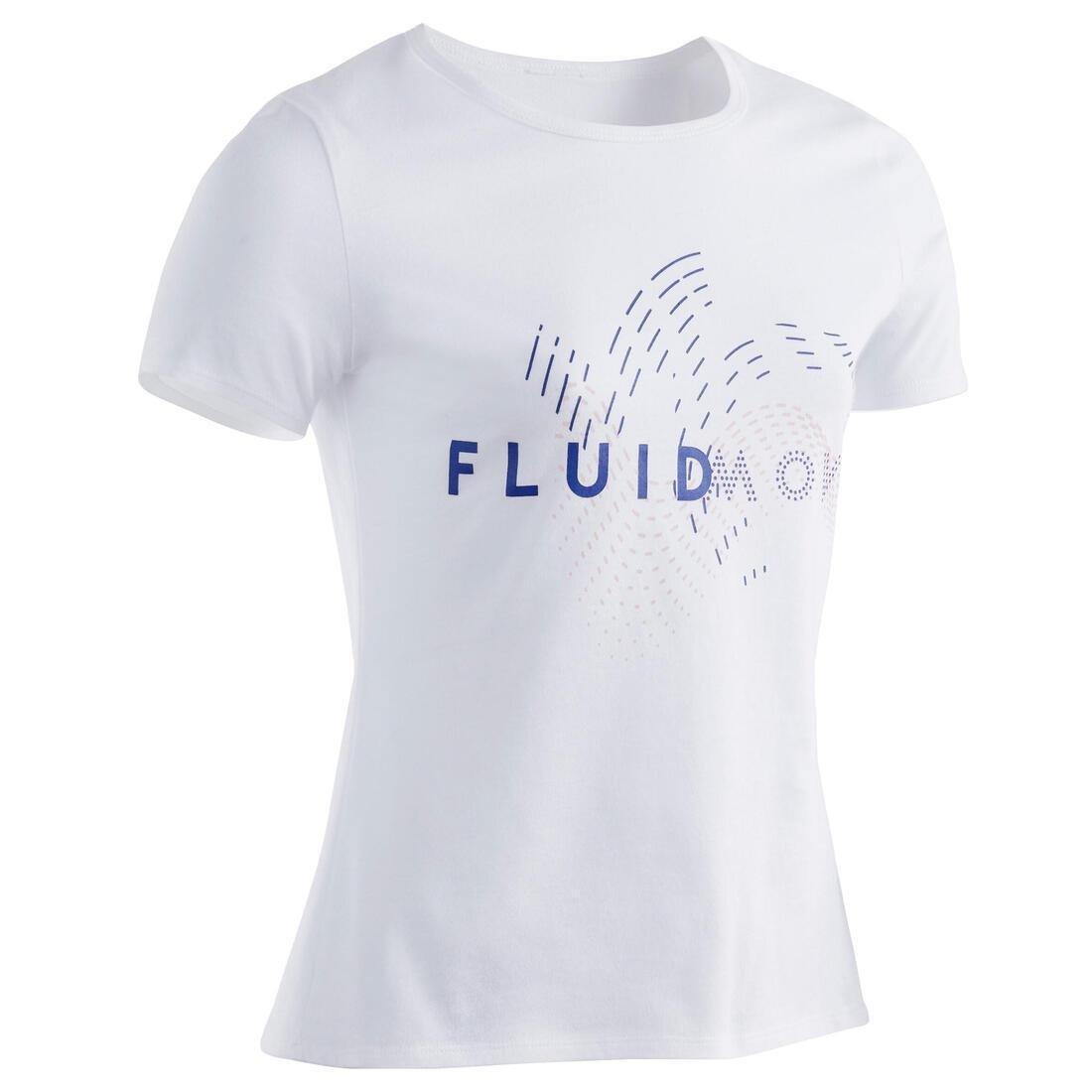 Girls Short-Sleeved Gym T-Shirt 100 Print, Snow White, , large image number 1