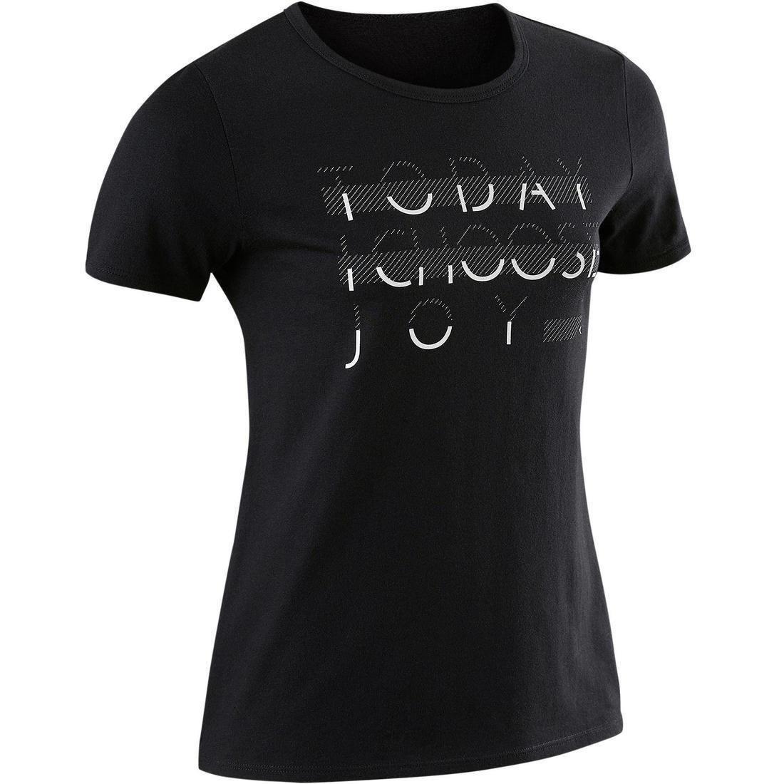 Girls Short-Sleeved Gym T-Shirt 100 Print, Snow White, No Color, large image number 3