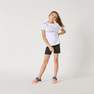 DOMYOS - Girls Short-Sleeved Gym T-Shirt 100 Print, Snow White