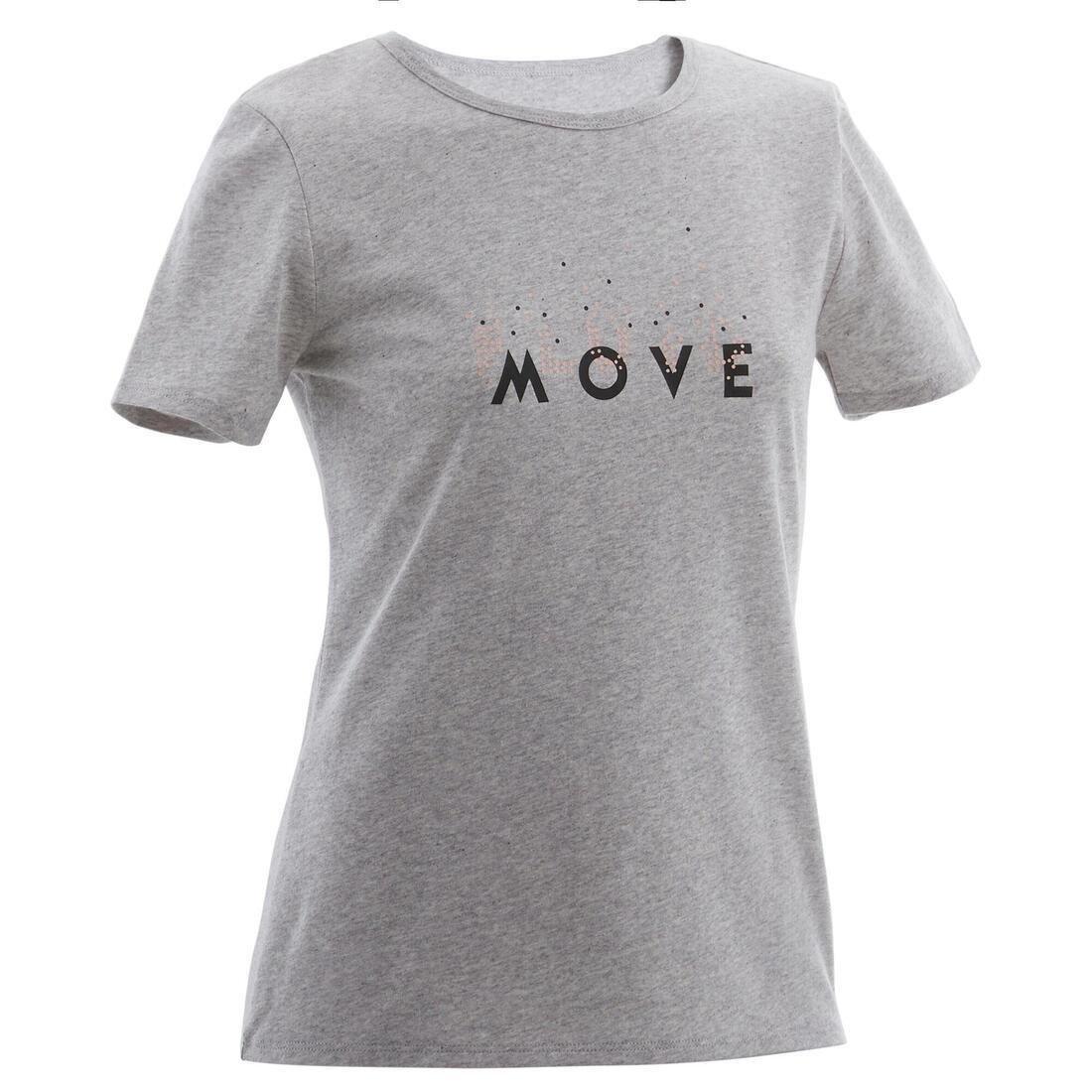 Girls Short-Sleeved Gym T-Shirt 100 Print, Snow White, , large image number 13