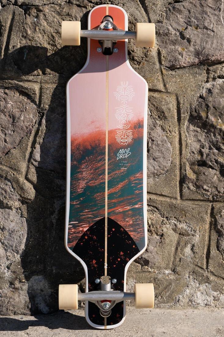 CORAL RED Longboard 100 Drop - Floral, No Color, large image number 4