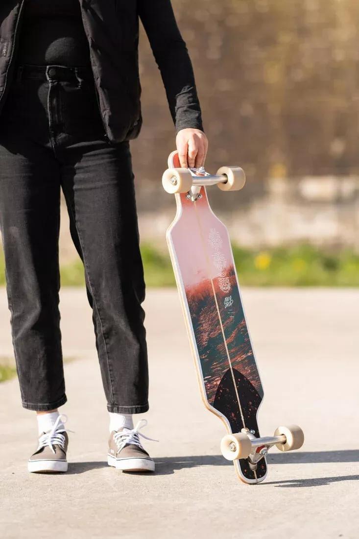 CORAL RED Longboard 100 Drop - Floral, No Color, large image number 5