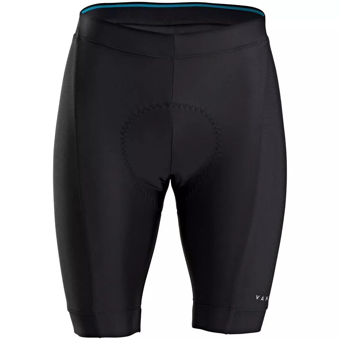 VAN RYSEL Men Bibless Cycling Shorts Rc100, Black