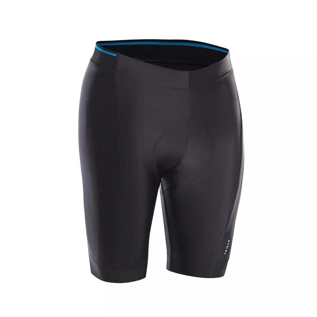 Men Bibless Cycling Shorts Rc100, Black, No Color, medium