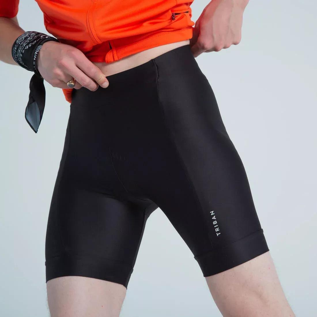 Men Bibless Cycling Shorts Rc100, Black, , large image number 12