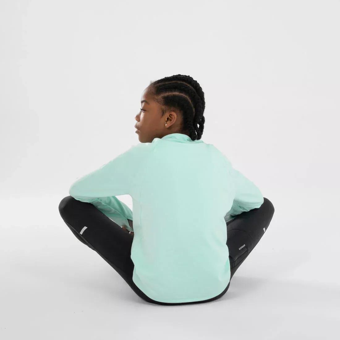 Kids Unisex Warm Running Tights - Kiprun Warm+, Black, No Color, large image number 7