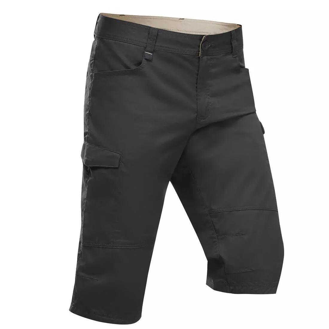 QUECHUA - Men's Country Walking Bermuda Shorts - Nh500 Fresh, Carbon Grey