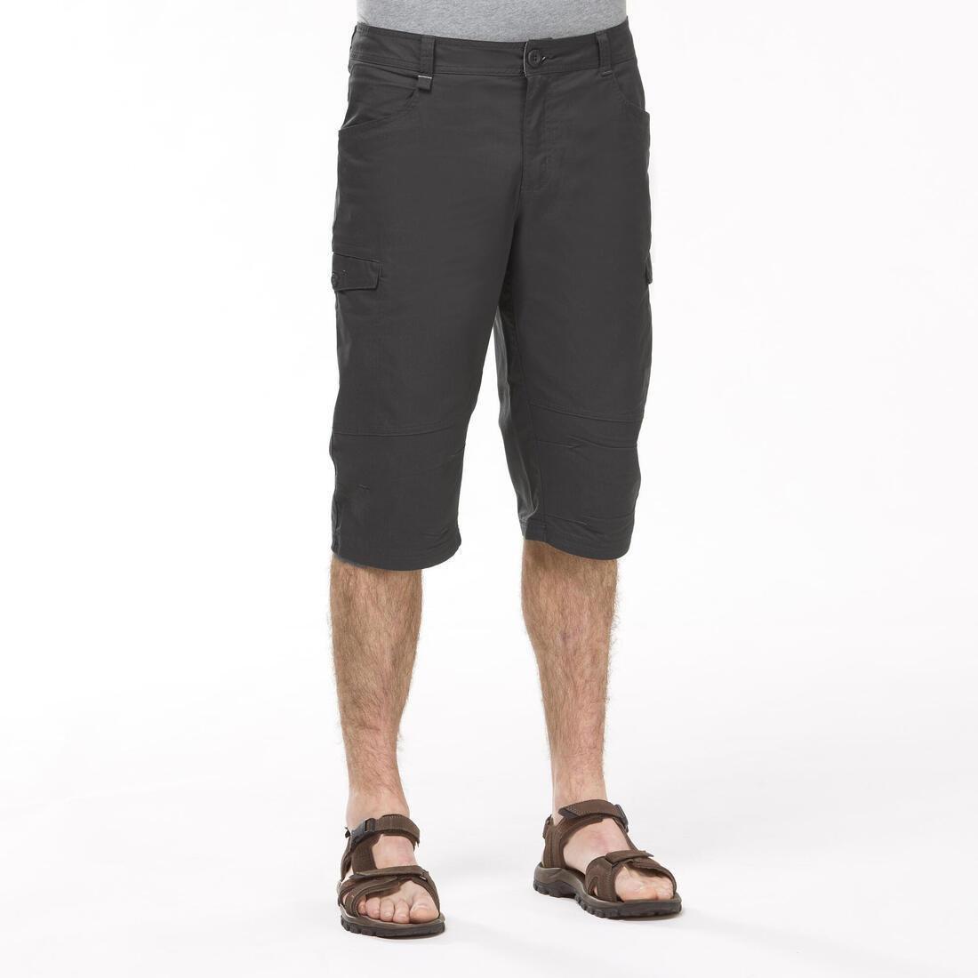 QUECHUA - Men's Country Walking Bermuda Shorts - Nh500 Fresh, Carbon Grey