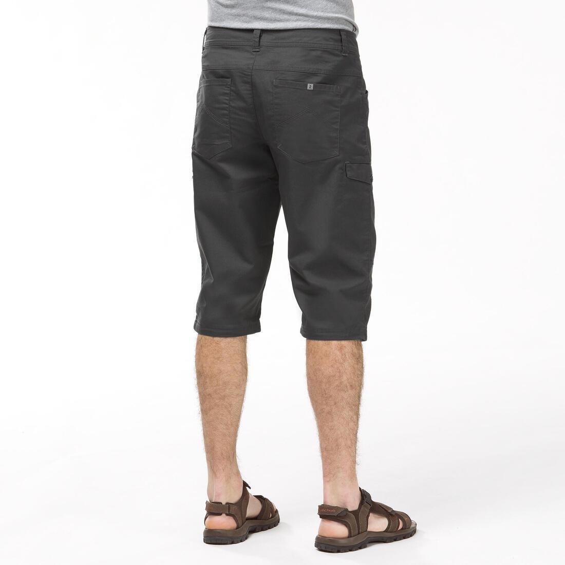 QUECHUA - Men's Country Walking Bermuda Shorts - Nh500 Fresh, Carbon Grey