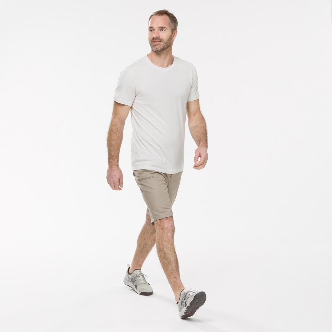 Men's Country Walking Shorts - Nh500 Regular, Iced Coffee, No Color, large image number 1