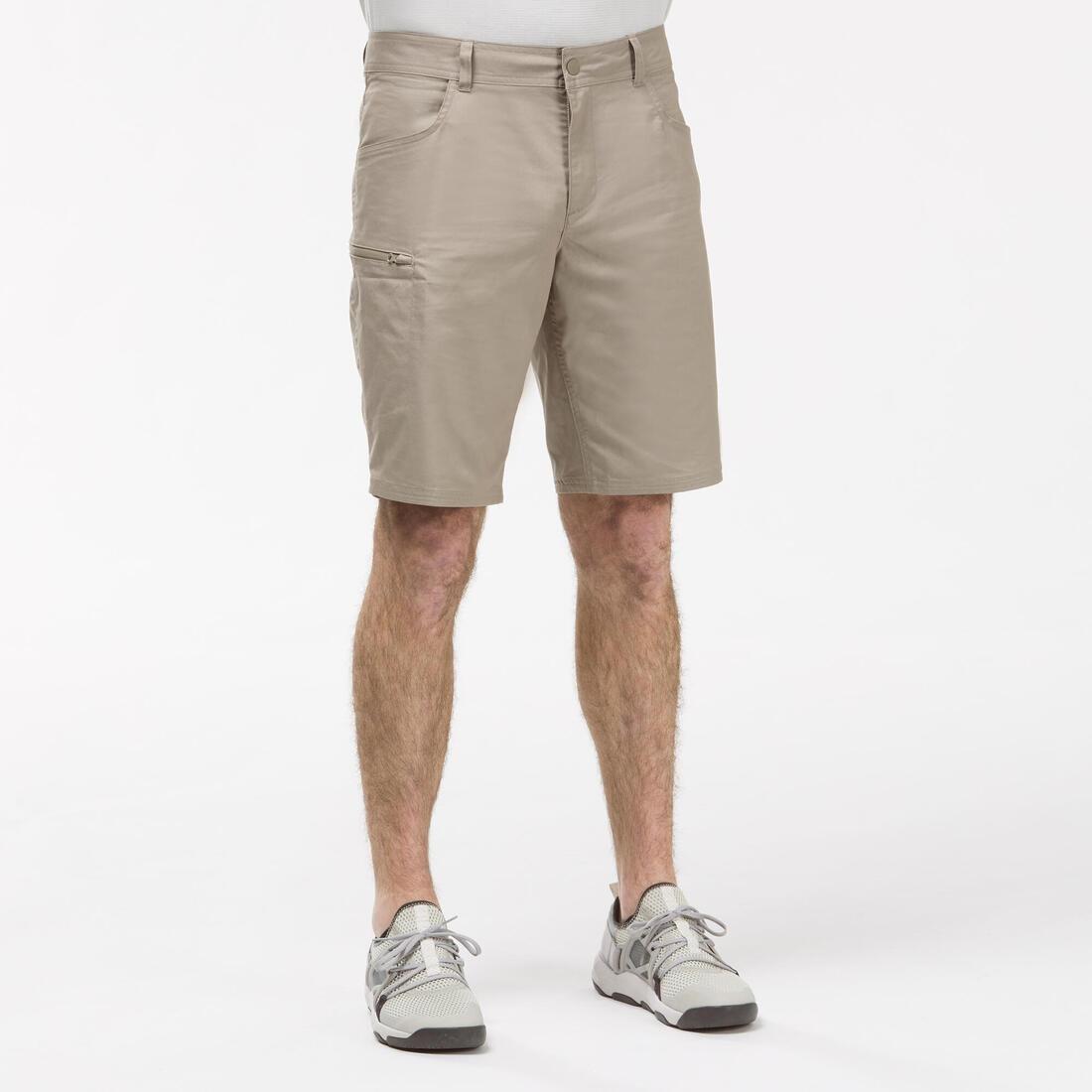 QUECHUA - Men's Country Walking Shorts - Nh500 Regular, Iced Coffee