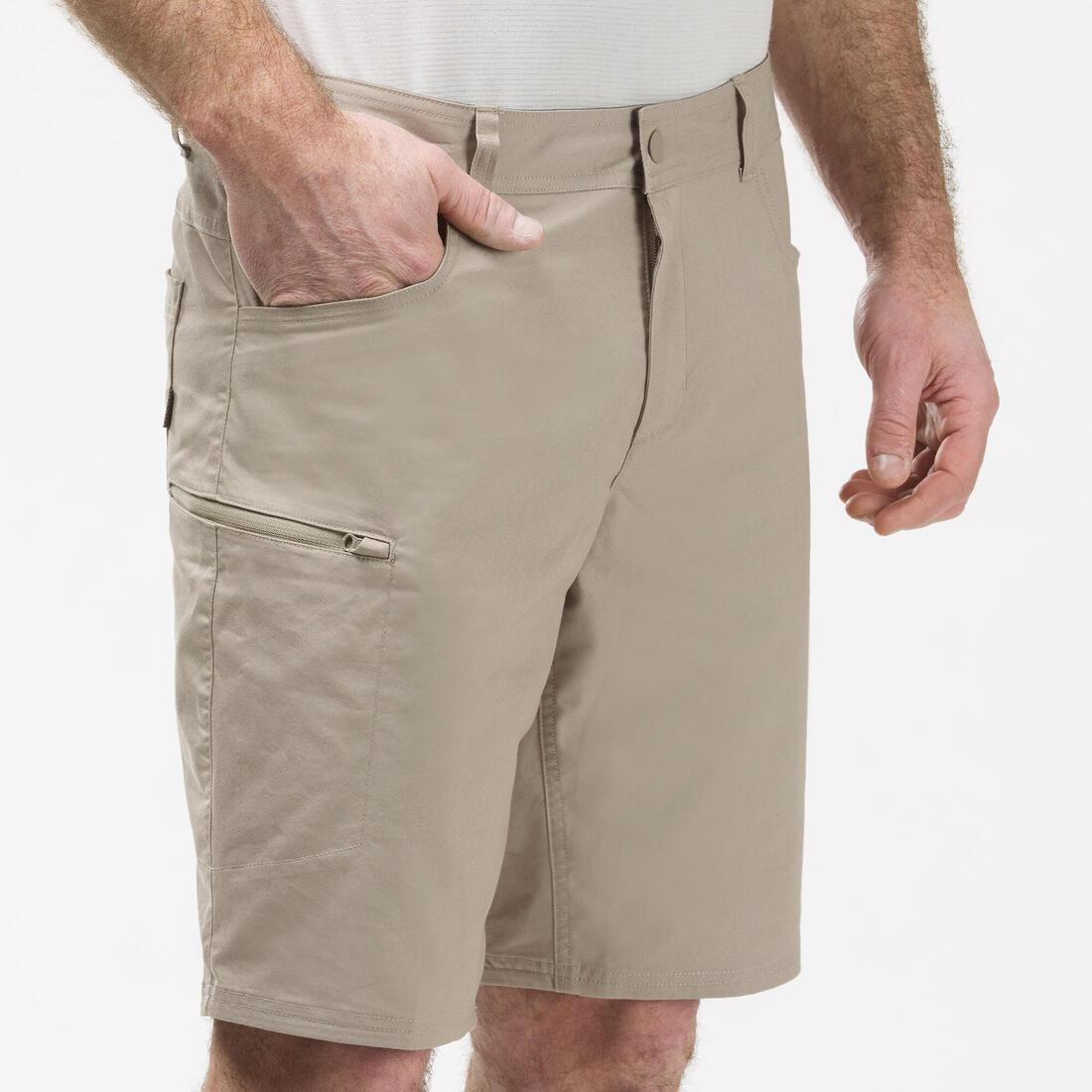 QUECHUA - Men's Country Walking Shorts - Nh500 Regular, Iced Coffee