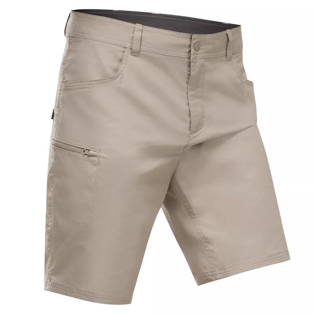 QUECHUA - Men's Country Walking Shorts - Nh500 Regular, Iced Coffee